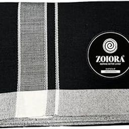 Premium Cotton Lungi for Men - Black Ethnic Wear | Stitched Traditional Single Dhoti | Pure Cotton-picture-14