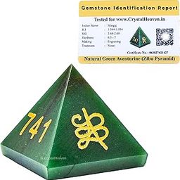 Certified Green Aventurine Pyramid with Zibu Coin Money Magnet Symbols – Crystal with Zibu Symbols for Wealth Enhancement, Attract Prosperity, and Financial Growth – Ideal for Meditation and Spiritual Practices (Green Aventurine, 1")-picture-12