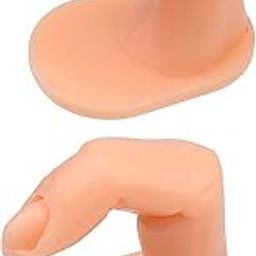 2pcs Nail Art Practice Fingers False Nail Polish Training Tool-50
