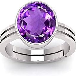 9.25 Ratti Katela (Amethyst) Original Stone Adjustable Ring For Men And Women With Lab Certified A7-image-17