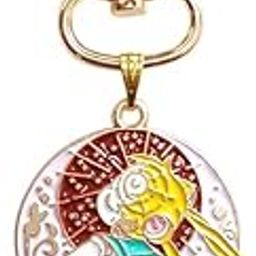 Sailor Moon Anime Character Keychain, Decorative Enamel Charm, Gold Metal Clip Key Ring/Key Holder/Keychain for men, women, kids-image-4