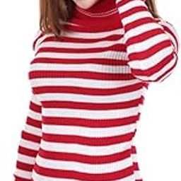 Women's Woollen High Neck Innerwear Striped Sweater Pullovers Skivvy for Winters. Pack of 1-image-1