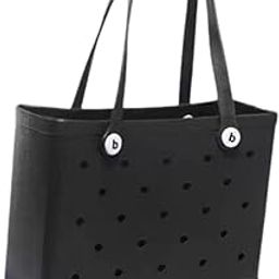 Jazzy Pearls®Beach Tote Bag Handbag Waterproof Portable Summer Beach Pouch Kids Beach Bag Black|Clothing, Shoes & Accessories | Womens Handbags & Bags|1 Beach Hole-image-48