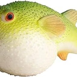 Amitasha Realistic Puffer Fish Aquatic Animal Toy for Kids Squishy Figurines Rubber Sea Animal Soft Squeeze Toy for Boys Girls Lookalike Ocean Creatures Educational Gift-picture-3