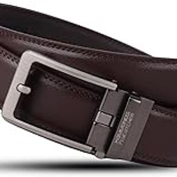 Genuine Leather Belt for Men, Premium Leather Belt with Auto Lock mechanism, Mens Belt Leather Branded with Slide Lock for Everyday Wear-image-26