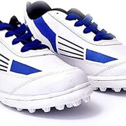 Cricket Shoes, PVC White and Blue Cricket Shoes-image-28