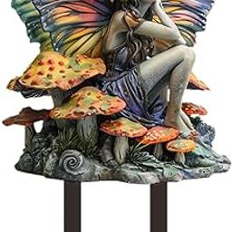 Elf Fairy Garden Stake 2D Acrylic Sign for Indoor Outdoor Flower Bed Lawn Statues & Lawn Ornaments-image-78