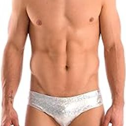 Gary Majdell Sport Mens New Hot Print Body Bikini Swimsuit (X-Large, Silver Ice)-image-52