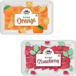 Tapi Strawberry & Orange Fruit Katli Combo|Pack of 2| 250gm/pack|-0