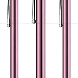 Universal Capacitive Stylus Pen Compatible with All Touch Screens Devices Mobile Phones Android Tablet iOS Windows Smartphones - Pack of 3 | Rose Gold-16