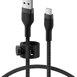 USB-C to USB-A Fast Charging Type C Cable, Charge and Sync Ultra Flexible Silicone, Double Nylon Braided Cable, 60W PD, USB-IF Certified 3.3 feet (1 meters) – Black-14