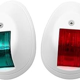 ATORSE Marine Boat Yacht Nylon White Housing Red&Green 12V / 24V Navigation Light-image-6