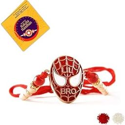 Spider Man Wooden Châracter - Kids Fancy & Attractive Rakhi for Bro/Brother/Bhaiya/Veera with roli-chawal-kumkum-sakkar & Printed Greeting Card (Multi-Colour) (BéWOOD_001) Beingelegânt™-image-66