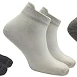 Ankle Length Socks for Men and Women Cotton MultiColor Socks - (Pack Of 3 Pair) Free Size-20