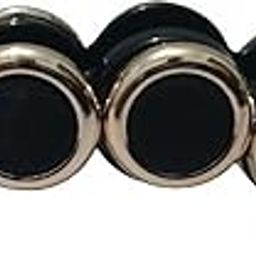 Blk Banana Clip with Golden Rings hold any kind of hair long,short.thick & curly-9