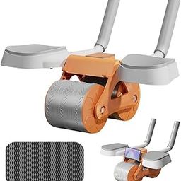 Clefairy Ab Roller Wheel, Automatic Rebound Ab Abdominal Exercise Roller Wheel, Abdominal Wheel with Resistance Springs for Home Gym, Perfect Core Exercise Equipment for Men Women-image-64