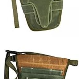 HEAVENGLOW 2Pc Garden Tool Belt Tool Waist Pouch Pocket Green and Brown Green-image-31