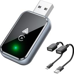 Kingone STOREFRONT Wireless Carplay & Android Auto Adapter, 2 in 1 Carplay Cable Convert Wired to Wireless for Cars, Extension Cable USB-C/Type-C Mini, Quick Connect, No Delay - Black-21
