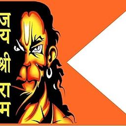 Poveria Colourful Engery Hanumanji Face Printed Flag With Jai Shri Ram Text Print Flag Jhanda (30X40 Inch), Multi-picture-20