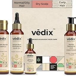 Vedix Customized Ayurvedic Hair Care Kit for Dry Scalp & Curly Hair | Regimen Hair care Kit | Combo kit-2