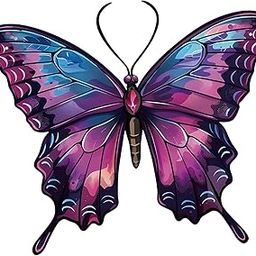 UJEAVETTE Butterfly Wall Decor Gift for Family Friends Farmhouse Office Wall Sculpture Purple-image-1