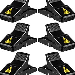 Feeke Rat Trap, Large Mouse Traps, Mouse Traps Indoor for Home, Instant Kill Traps for Mouse Rat Chipmunk, Quick Set Up and Reusable – 6 Pack, Black-picture-12