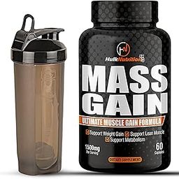 HulkNutrition Bulk Gain Mass & Weight Gainer Capsule for Fast Weight & Muscle Gain, Muscle Building Weight Lifters Supplement for Muscle Growth, Stamina & Strength, Men & Women - 60 Cap. | Free Shaker-image-35