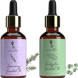 LA'BANGERRY Pure Eucalyptus & Rosemary Essential Oils Set - Therapeutic Grade for Skin & Hair Care, Sweet Floral Aroma, Sensual, Soft & Supple Skin, Nourishes Scalp, Uplifts Mood - 30ml Pack Of 2-5