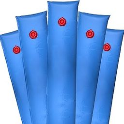 1-3808-05 Heavy-Duty 16 Gauge 8-Foot Blue Single Chamber Winter Water Bag for Swimming Pool Covers, 5-Pack-image-8