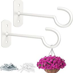 ASZUNE Plant Hook 6inch,Plant Hanger Shepherds Plant Bracket for Wall Hanging Wind Chimes Lanterns,Bird Feeder,Flower Basket,Home Decor Indoor & Outdoor 2 Pack-21