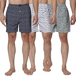 Ultra-Comfortable Men's Boxer Pants (Pack of 3) - 100% Cotton Material with A Stylish Print - Soft and Stretchy Elastic Waist Band - Dynamic Movement and Hardwearing Stitching-image-94