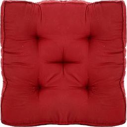 Kuber Industries Square Chair Pad/Cushion|Quilted Microfiber Fabric & Solid Color|Soft & Comfortable Sitting|Size 45 x 45 x 7 CM, Pack of 1 (Maroon)-picture-12