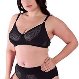 Gorgeous Bridal Honeymoon Cotton Designer Bra Panty Set Lace Push Up Non-Wired Solid Lingerie Lace Bra and Hipster 50MM Broad Belt Panty Set for Women and Girls Lingerie Set-image-13
