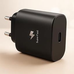25W USB-C Type C Fast Charging Adapter (Black) | Compatible with Samsung Galaxy S25,S24,S22,S21,S20/Plus/Ultra/FE/Edge/Z Fold/Flip 6/A/M/F/35/56/55/26/16/06/36/05/15/14/05/36 /5G/4G-1