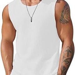 Men's Regular Fit Tank Tops Sleeveless Round Neck T-Shirt for Gym, Running and Outdoor B L2711N-image-97