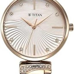 Purple Style Up Quartz Analog Mother of Pearl Dial Stainless Steel Strap Watch for Women-NS95237WM02-image-23