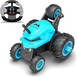 Mirana Warrior 360 Rotating Stunt RC Car | High Speed Remote Control Vehicle | USB Type-C Rechargeable Toy for Kids for Boys and Girls | Made in India (Sky Blue)-11