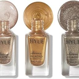 HYUE Gel FX Nail Paint | Metallic Combo | Mercury Retro, Gold Mine, Icy Silver | 24 ml | Ultra-Glossy Shine | Long-Lasting Wear | Chip-Resistant Formula | Quick-Drying | High-Impact Glossy Finish | 22 Shades-image-50
