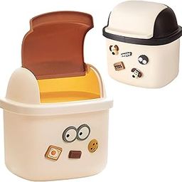 FunBlast Table Dustbin Plastic Swinging Lid, Portable Dustbin, Waste Storage Garbage Bin, Desktop Trash Can for Study Table, Car, Office, Desk (Random Color)-image-18
