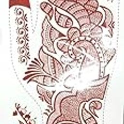 Glamyou Full Hand Mehndi Stencil Design Full Hand Set | Henna Tattoo Stencil for Women, Girls and Kids | Easy to use in just 4 Steps | Mehandi Sticker Sr.no-89846-image-27