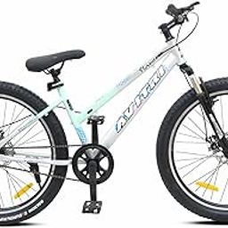 Avitri Florence-26 Front Suspenssion Single Speed Disc Brake-Silver Pink Adult-Mountain Cycle (Sea Green, 24)-image-31