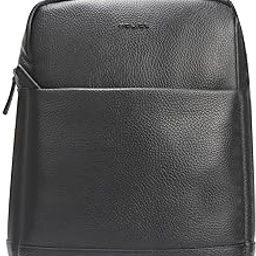 Premium Vegan Leather Laptop Backpack – Fits 15” Laptop | Padded Compartment | Adjustable Branded Shoulder Straps | External Utility Pocket | Sleek Black with Branded Polyester Lining-11