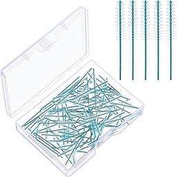 Cowwell 30 Pieces Interdental Brush Teeth Soft Dental Picks Tooth Floss Interdental Brush Betweens Interdental Brush Refills White Tapered Refills for Tooth Cleaning-image-8