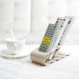 Bhajan 4 Cubes Remote Control Holder/Stand Showpiece, Multi Purpose Tabletop Air-Conditioner TV DVD VCR Cell Phone Stand/Acrylic Remote Storage Organiser for Office and Living Room-26