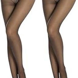 Evnyan Women's Pack of 2 Pair Panty Hose Long Exotic Stockings Tights Pantyhose Stocking for Girl Women Black Color Stocking(EV-21-81