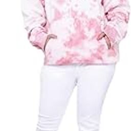 Women's Cotton Tie & Dye Pull On Full Sleeves Hooded Loose Sweatshirt with Kangaroo Pocket-image-41