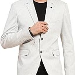 Diagonal Line Textured Poly Blend Tailored Fit Notch Lapel Collar Full Sleeves Coat For Men (BY2404)-image-5