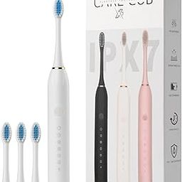 Care Cub X-3 Sonic Electric Toothbrush, IPX7 Waterproof, Powerful Rechargeable with Replaceable Heads, 6 Cleaning Modes, Advanced Gum Care & Plaque Removal- White-image-85