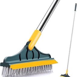 EBOFAB Toilet Cleaning Brush with Wiper Tiles Cleaning Bathroom Brush Floor Scrub Brush with Long Handle 120° Rotate 2 in 1 Home Kitchen Bathroom Toilet Brush-image-16