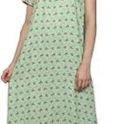 Women's Viscose Liva Long Maxi Night Gown Nighty Dress with Pocket, Super Soft Comfortable (LNG-Rayon)-image-13